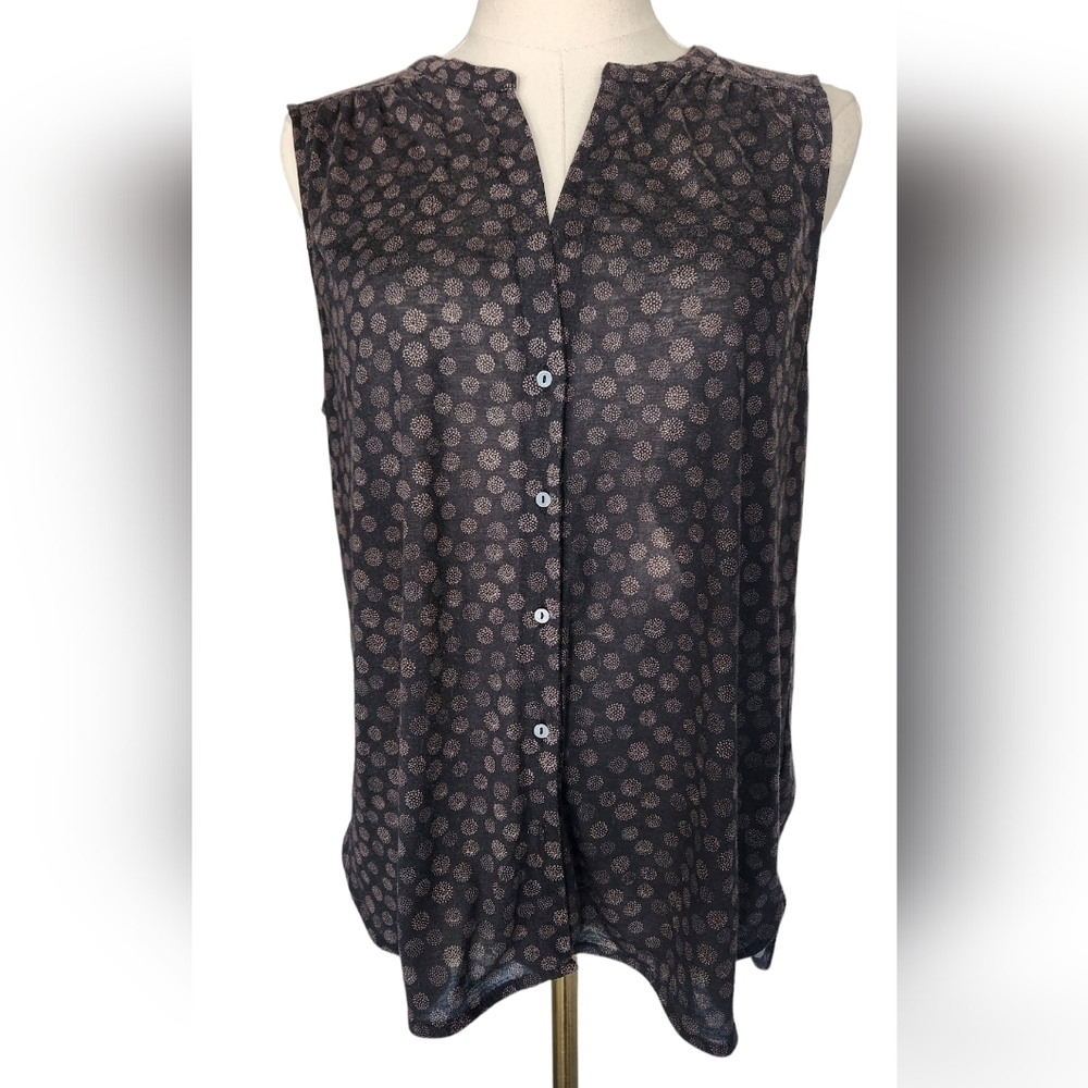 H&M Black and Brown patterned top